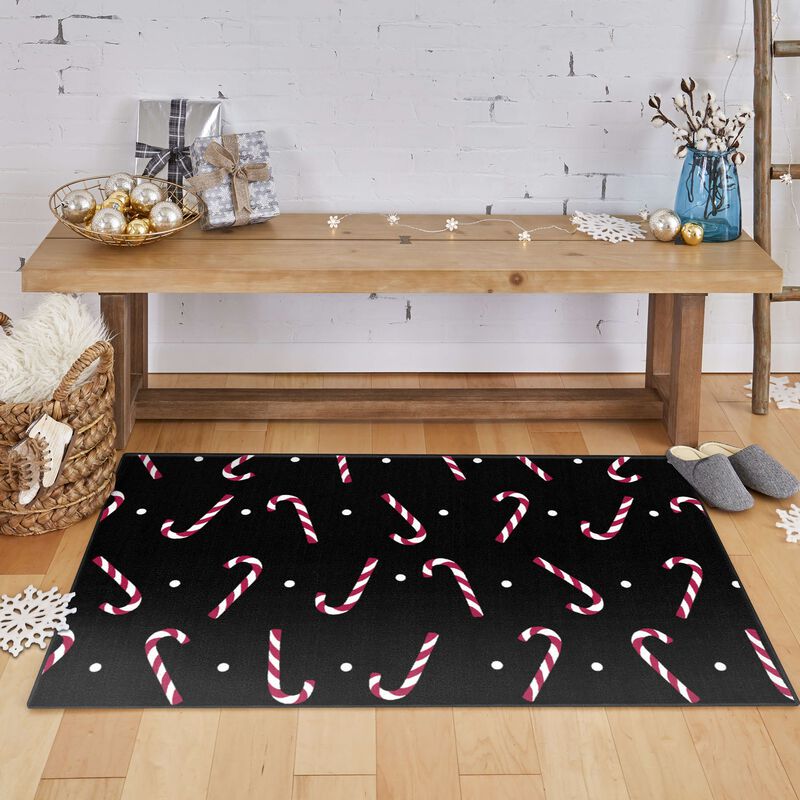 Prismatic Candy Canes Bath and Kitchen Mat Collection image number 4