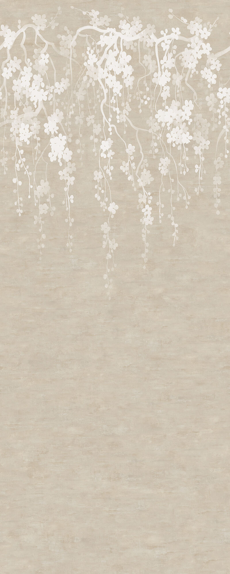 Sakura Blooms Neutral Wall Mural image number 0