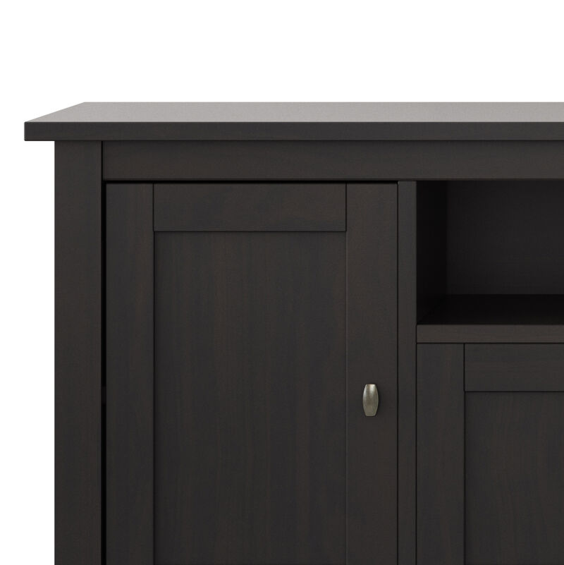 Warm Shaker SOLID WOOD 72 inch Wide Transitional TV Media Stand in Hickory Brown For TVs up to 80 inches
