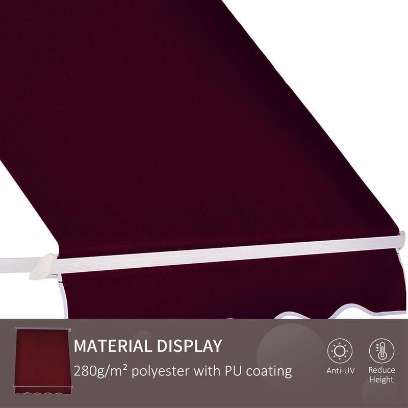 Hivvago 6' Manual Retractable Patio or Balcony Awning image number 3