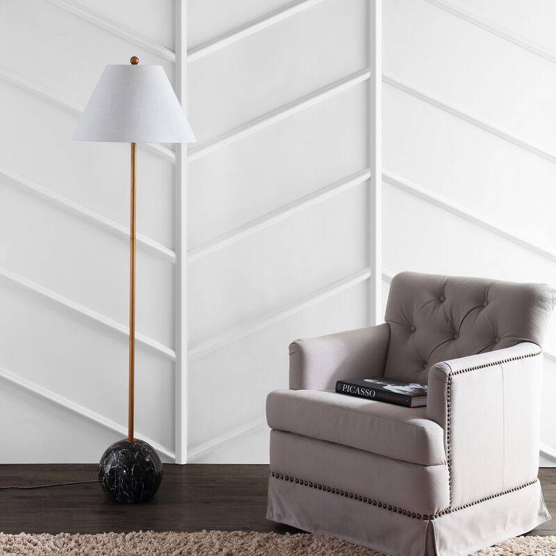 Miami Minimalist Resin/Metal LED Floor Lamp