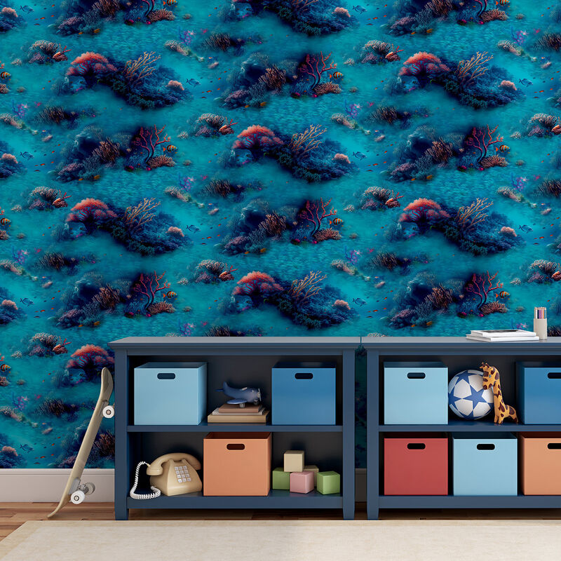 Orlena Blue Under The Sea Wallpaper image number 5