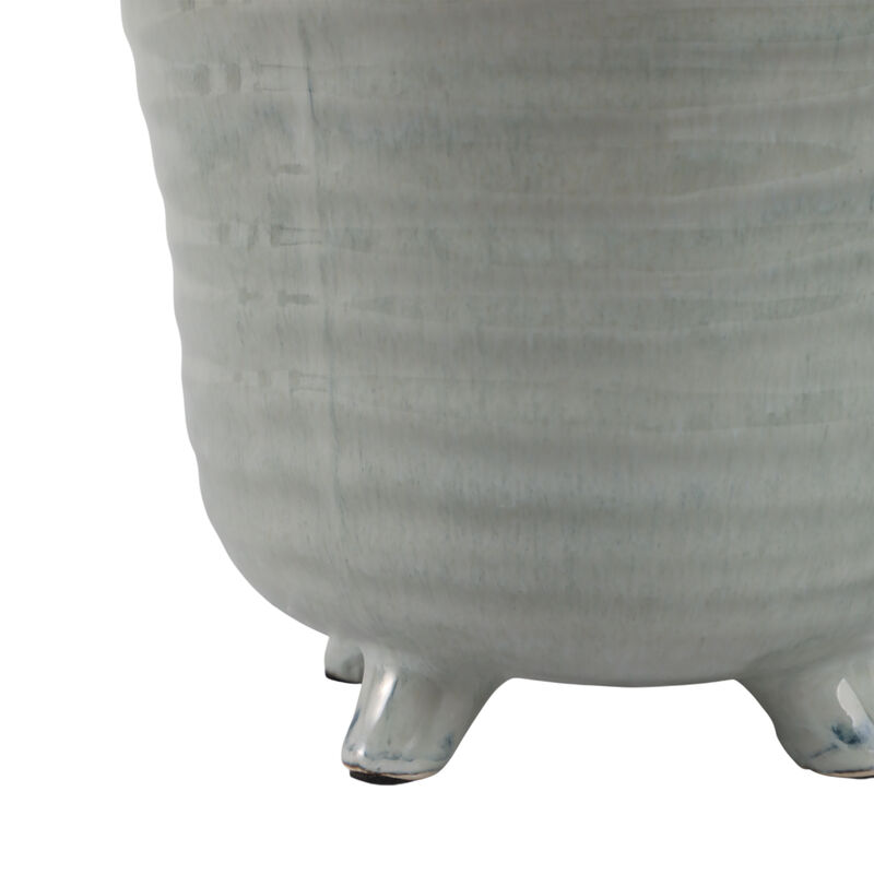 Organic Footed Planters, Blue