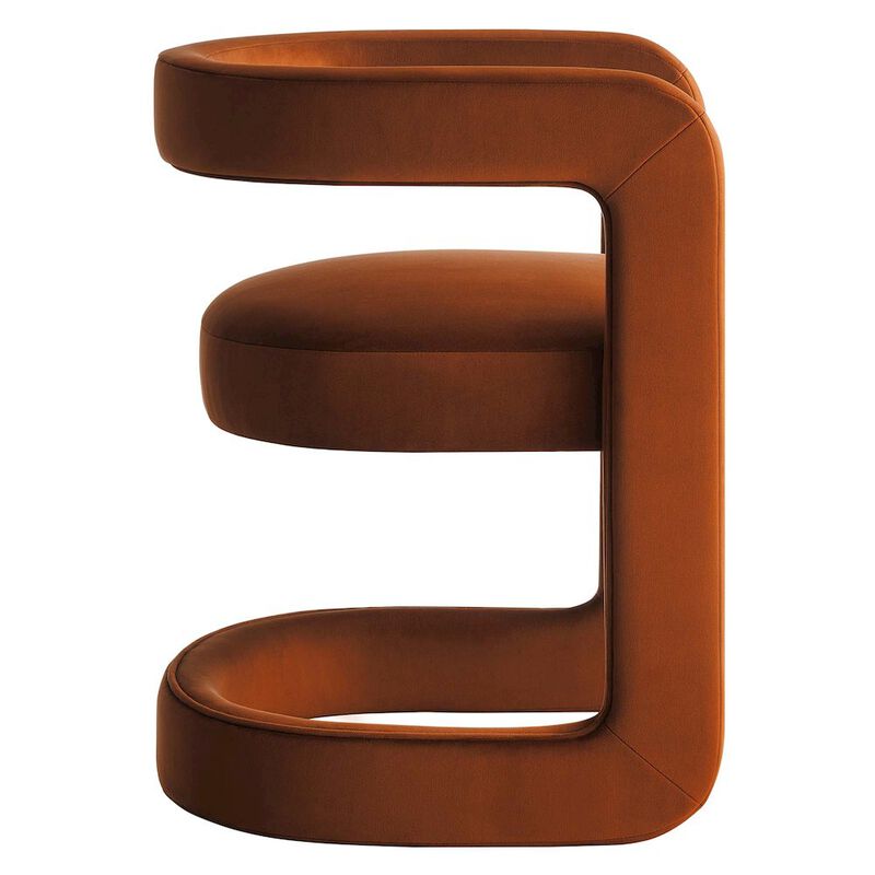 Winslow Barrel Performance Velvet Dining Chair image number 3