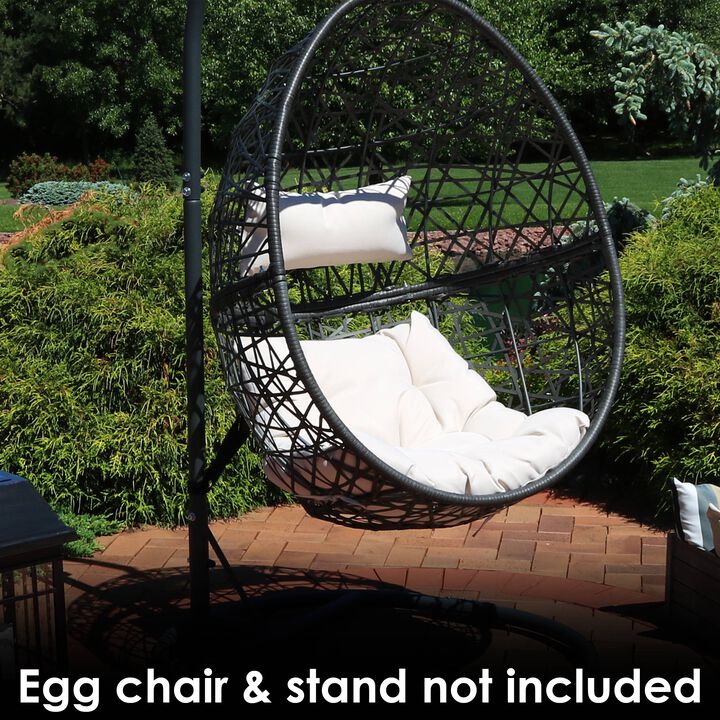 Sunnydaze Caroline Egg Chair Replacement Seat and Headrest Cushions