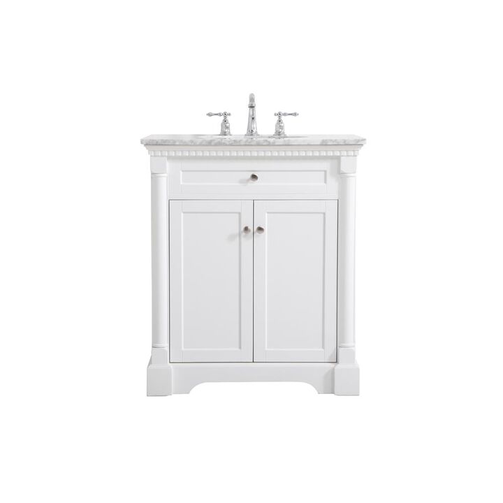 Elegant Kitchen and Bath 30 inch Single bathroom vanity in  White