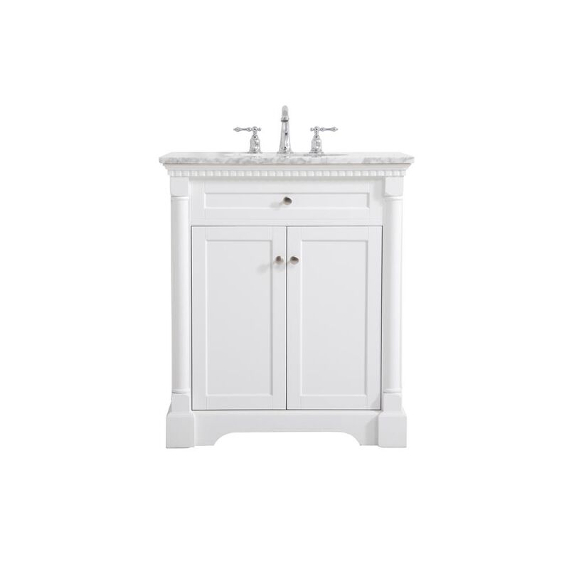 Elegant Kitchen and Bath 30 inch Single bathroom vanity in  White