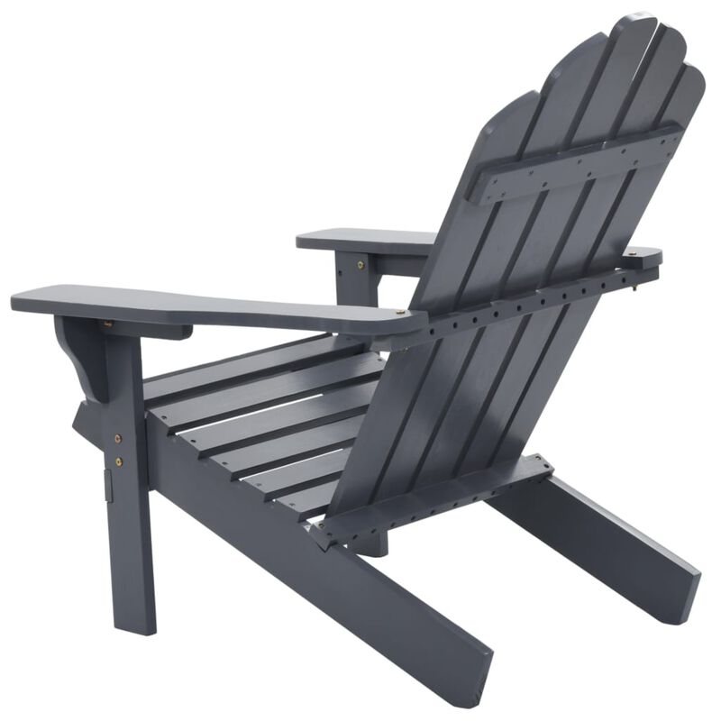 vidaXL Garden Chair Wood Gray