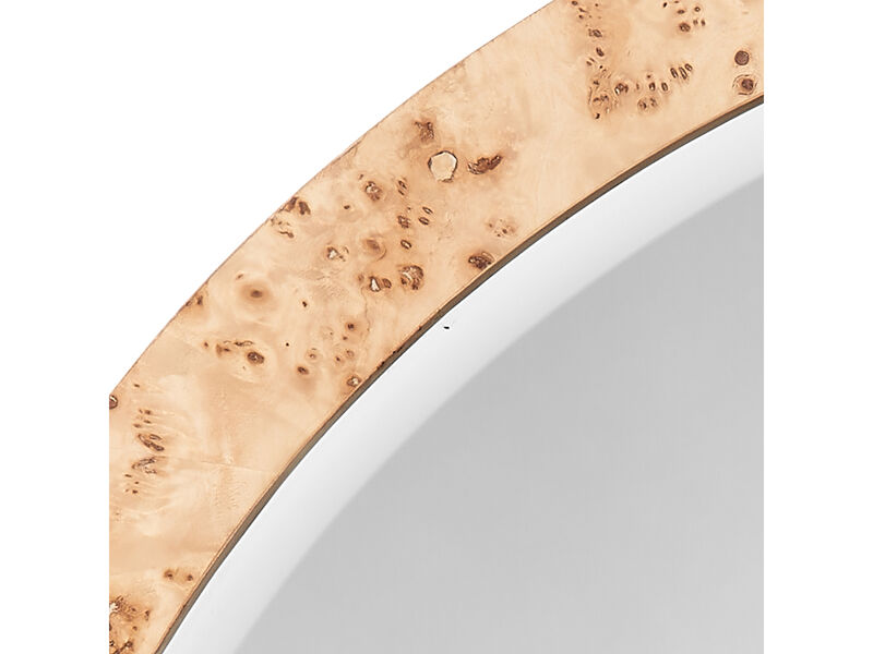 Chandler Round Mirror, Natural