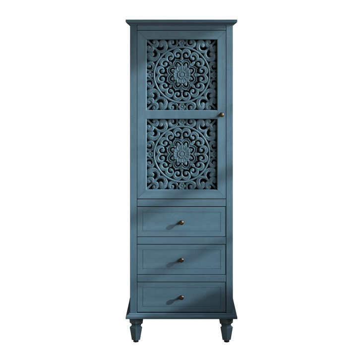 Zuggo 63" Tall Vintage Decorative Cabinet