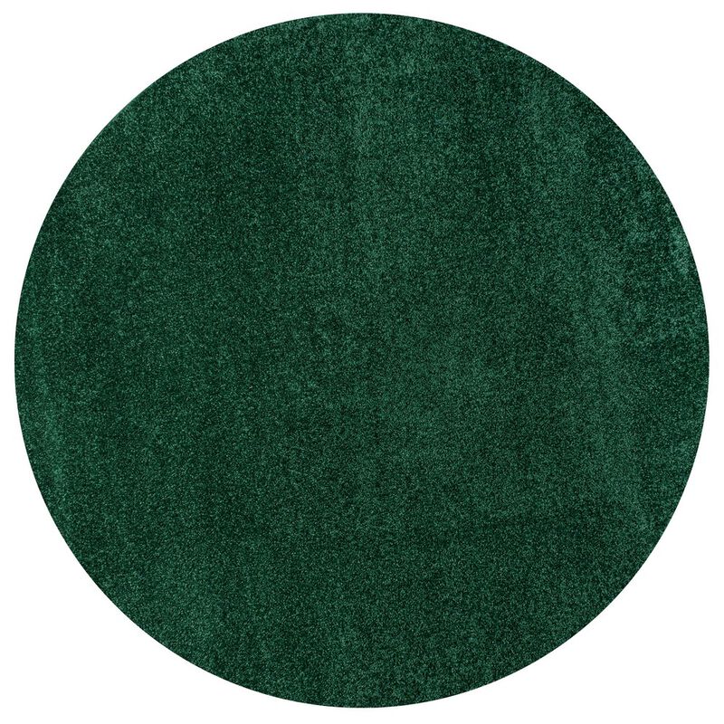 Haze Solid Low Pile Round Area Rug