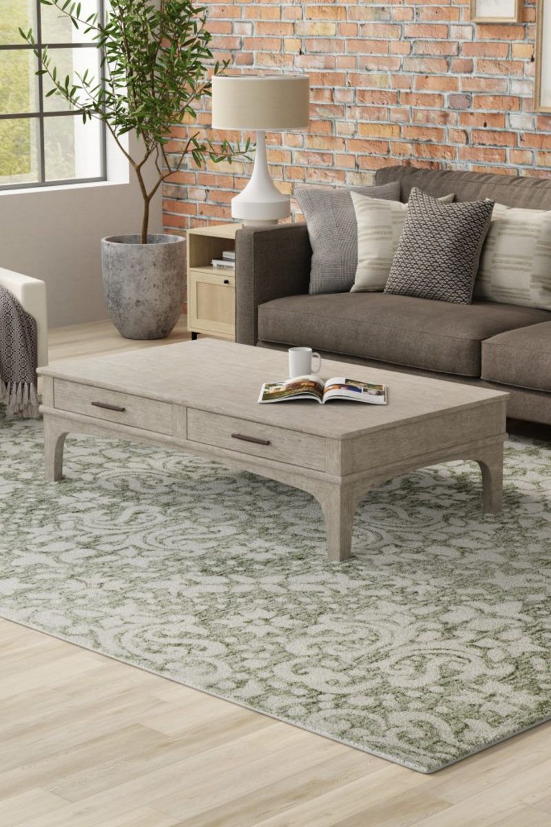 Belfort 8A28F Green 9' x 12' Rug image number 1