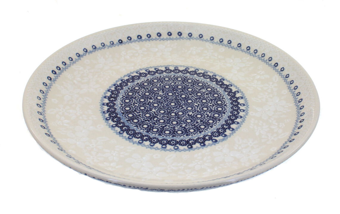 Blue Rose Polish Pottery Victoria Large Dinner Plate