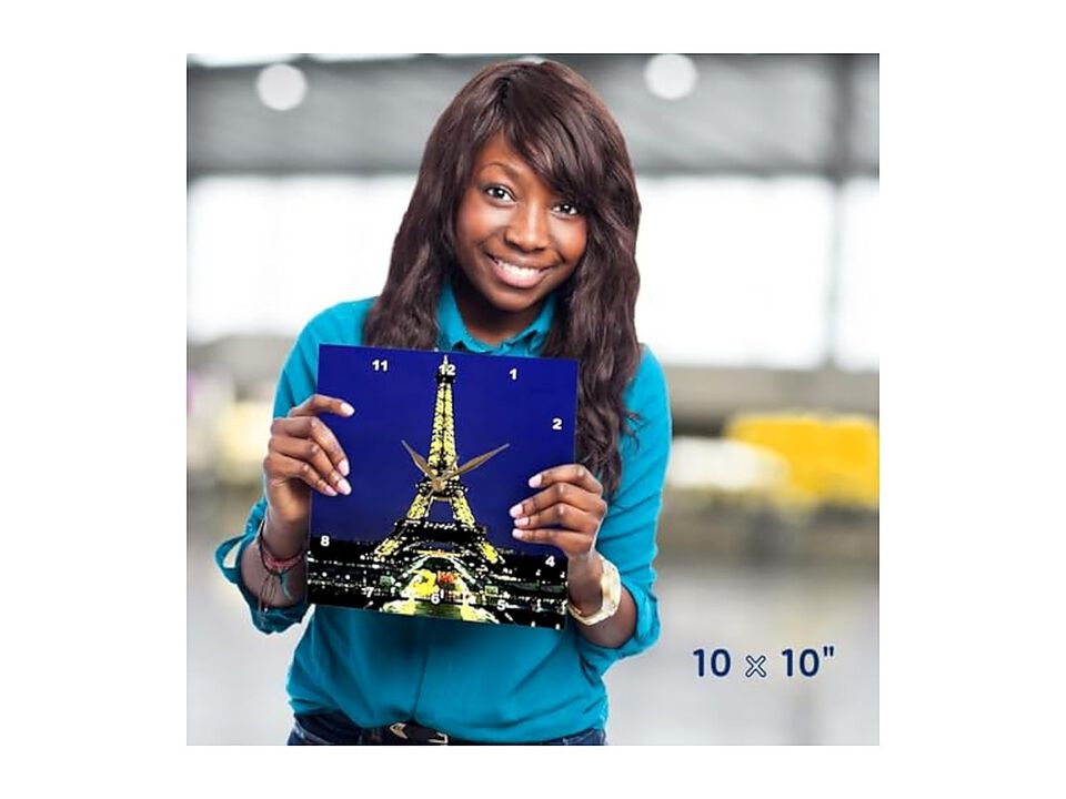 Eiffel Tower Wall Clock 15 Inch Home Decor
