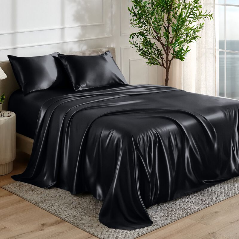 Silky-Smooth Satin Sheet Set image number 4