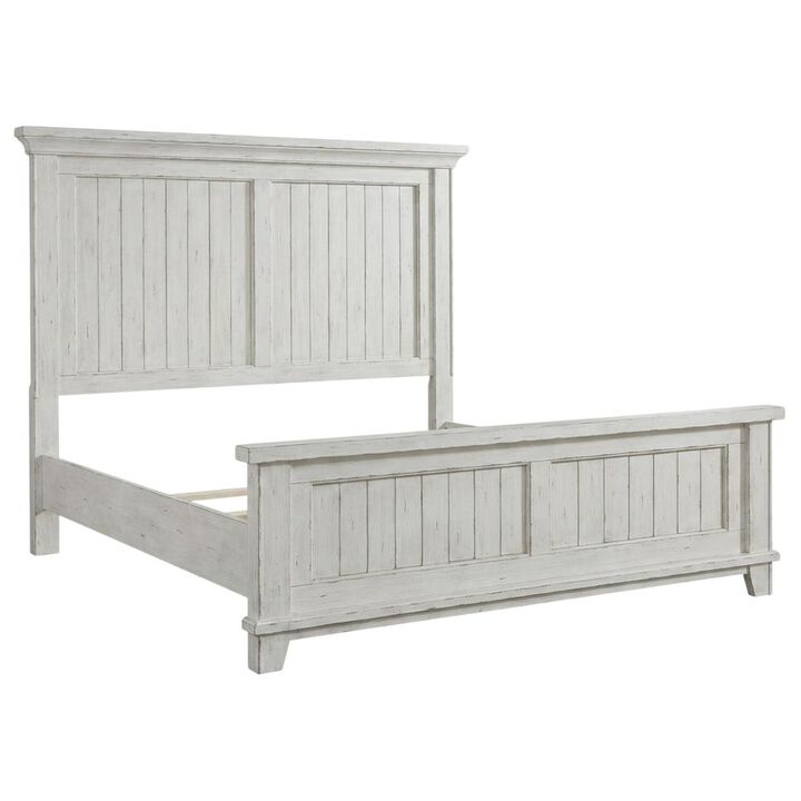 Liberty Furniture River Place Queen Panel Bed in Pine Solids & Veneers