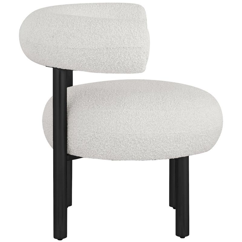 Meridian Furniture Bordeaux Cream Boucle Fabric Accent Chair