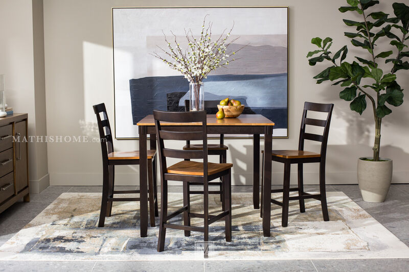Gesthaven Brown 5-Piece Counter Height Dining Set