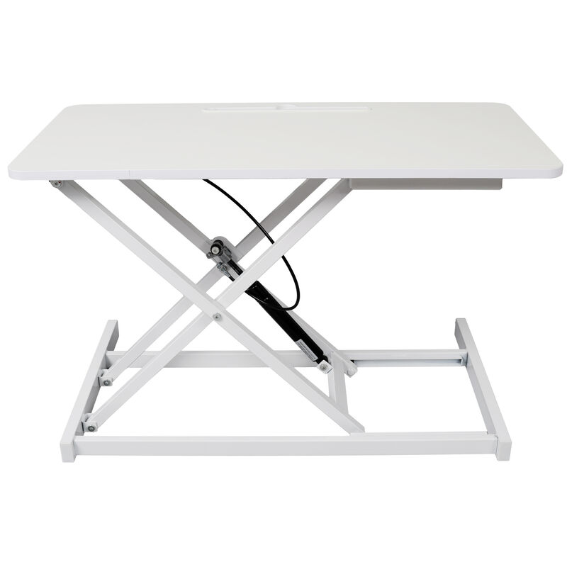 GOODSILO Ergonomic Adjustable Height Standing Desk Converter with Keyboard Tray for Home Office Workstations and Computer Monitors image number 8