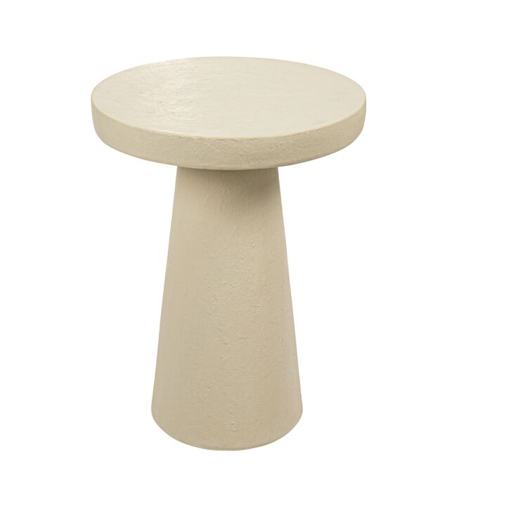 Rowena Interiors Magnesium Oxide Tapered Side Table, Cream