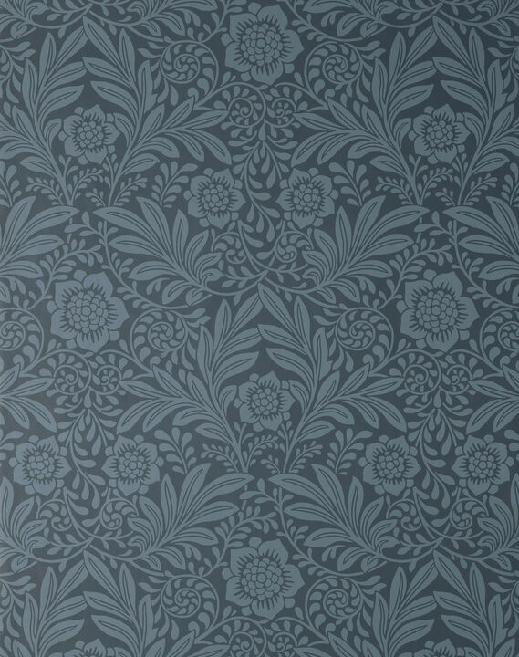 Camille Navy Damask Wallpaper