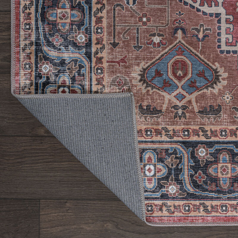 Alacati Ogee Medallion Machine-Washable Area Rug