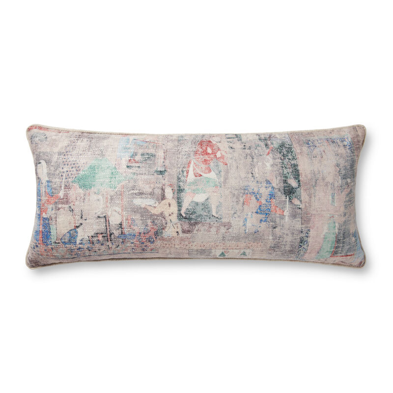 PLL0009 Taupe/Multi 13"x35" Down Pillow