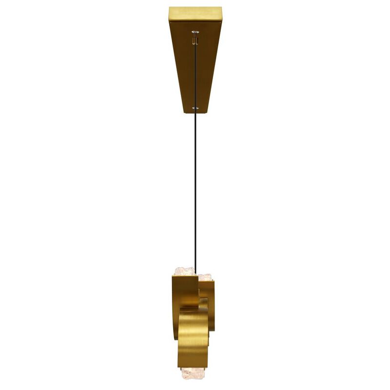 Moon Integrated LED Brass Chandelier