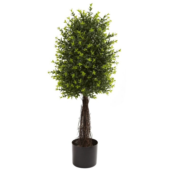 Nearly Natural 35-in Ixora Topiary UV Resistant w/630 Lvs (Indoor/Outdoor)