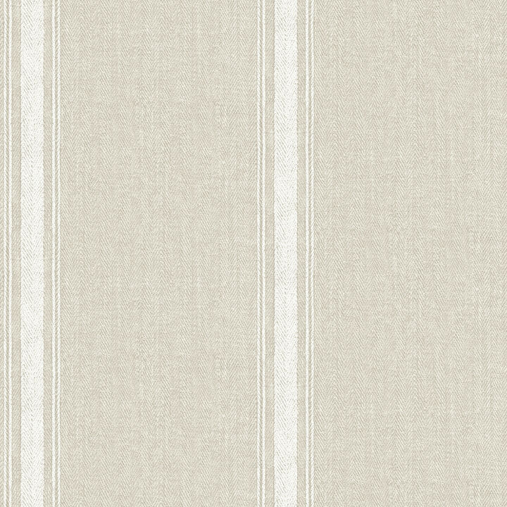 Linette Light Grey Fabric Stripe Wallpaper