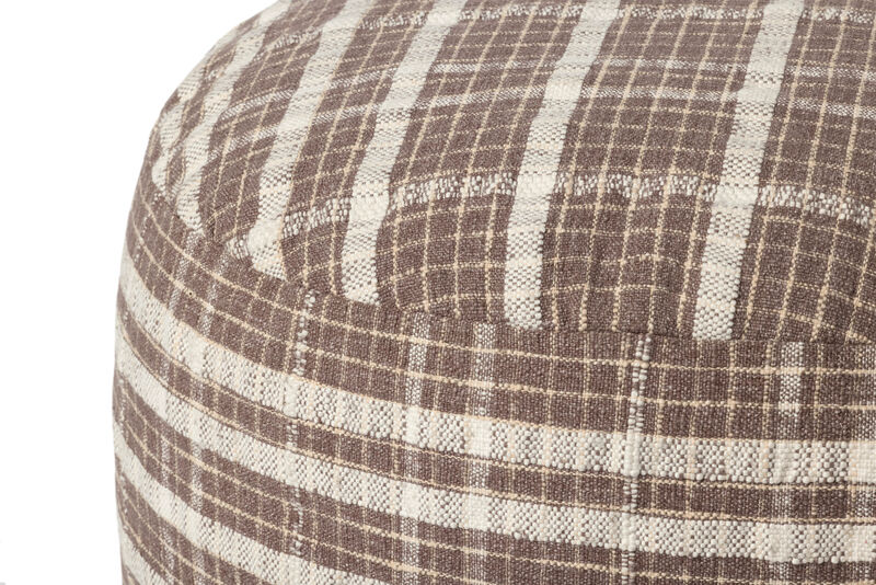 Wallace Chocolate 36"Wx36"Dx17"H Round Pouf image number 2
