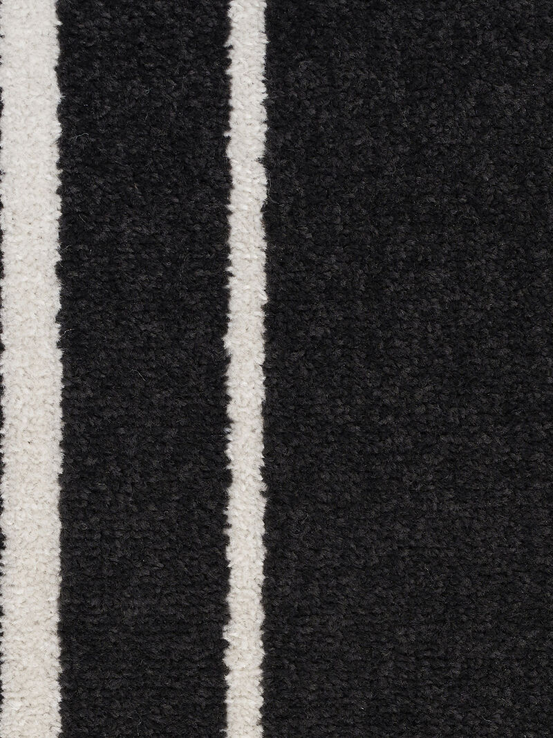 Nourison Essentials NRE02 Black/Ivory 5' x Square Rug image number 8