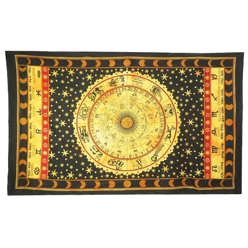 HomeRoots 80" X 56" Cotton Hanging Tapestry image number 0
