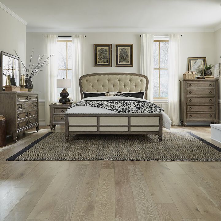 Liberty Furniture Americana Farmhouse King Shelter Bed, Dresser & Mirror, Chest, Night Stand