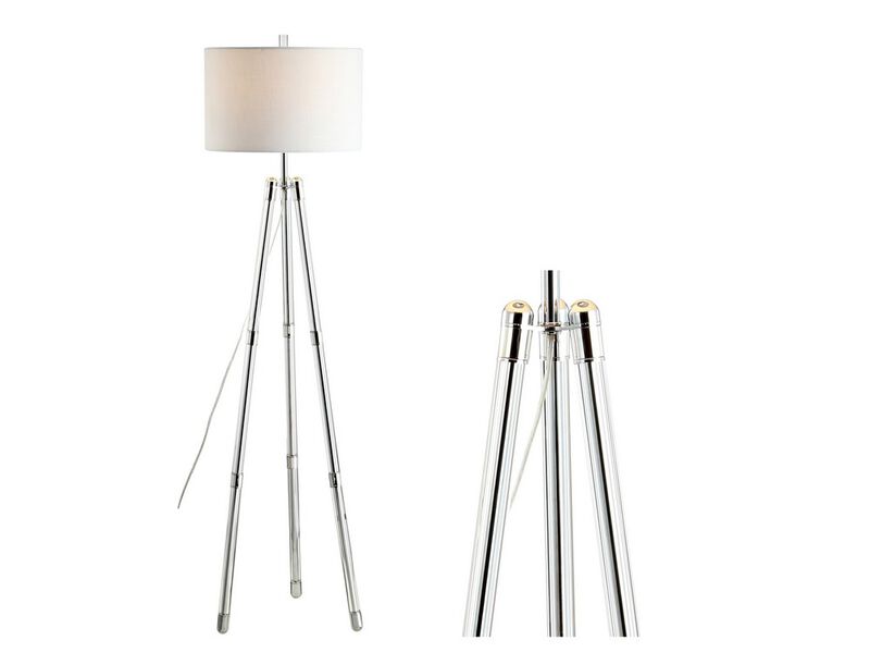 Arliss Surveyor's Tripod Metal/Crystal LED Floor Lamp