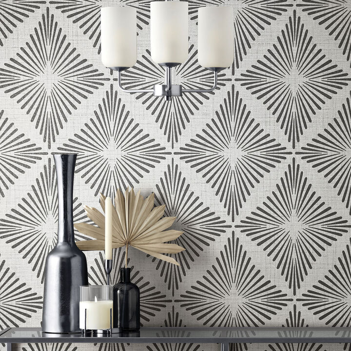 Denver Dark Grey Starburst Wallpaper