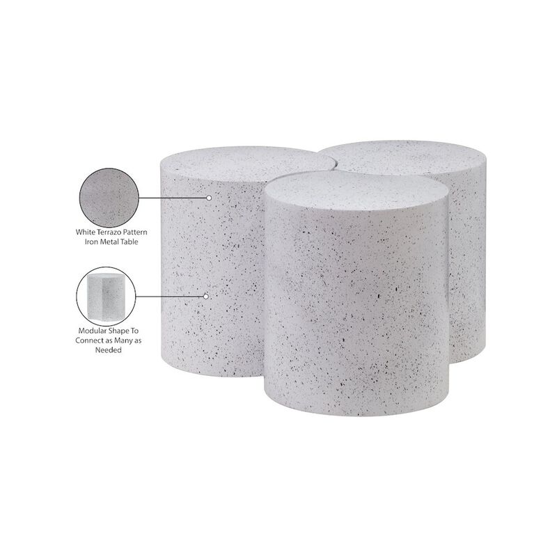 Meridian Furniture Dimple White Coffee Table