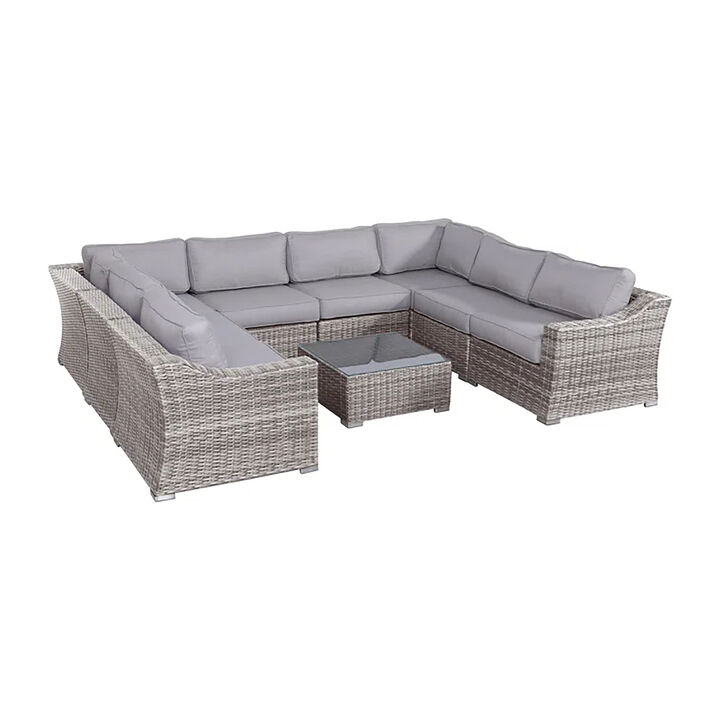 Living Source International Wicker Fully Assembled 6 - Person Seating Group with Cushions New