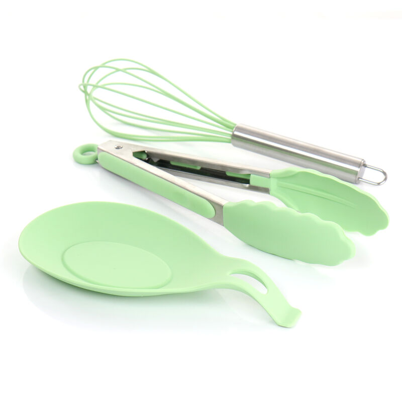 MegaChef Mint Green Silicone Cooking Utensils, Set of 12