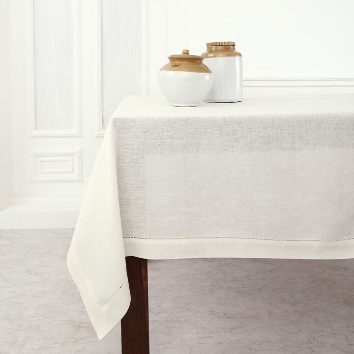 Linen Tablecloth - Classic Hemstitch