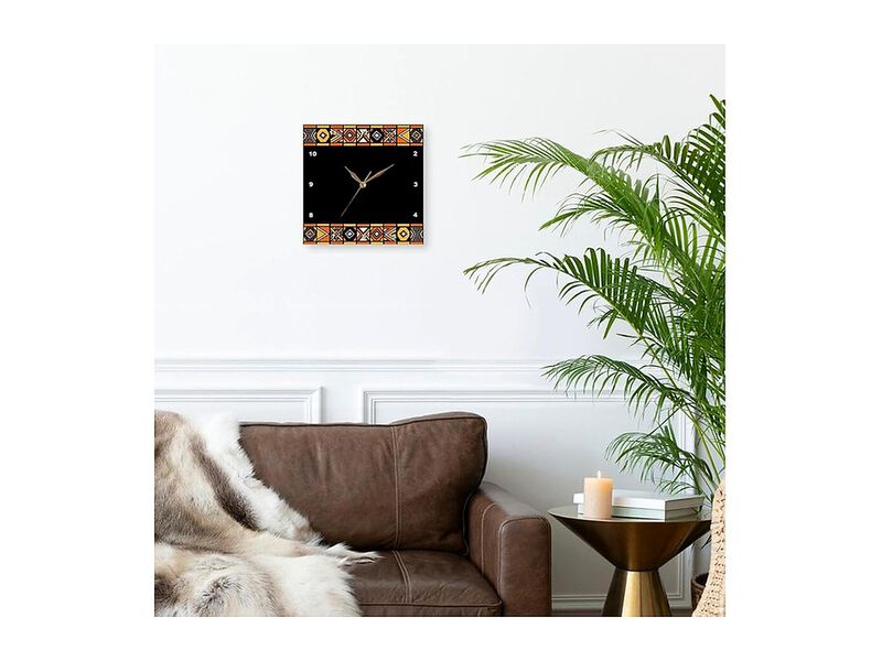 Traditional African Pattern Africa Wall Clock 15 Inch Home Decor image number 2