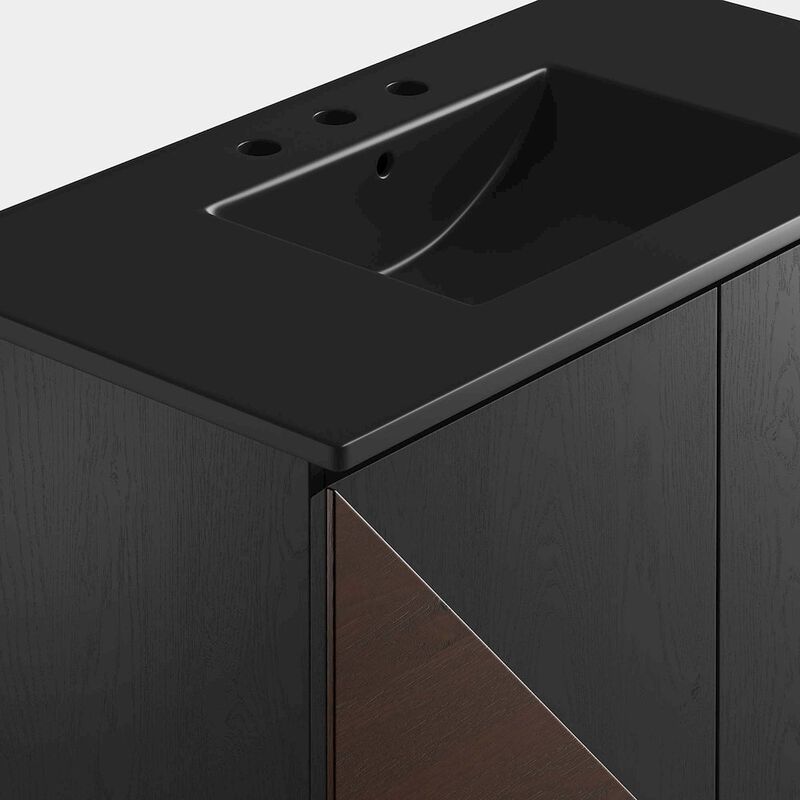 Modway EEI-6465-BLK-BLK Alchemist 36" Bathroom Vanity, Black Black image number 8