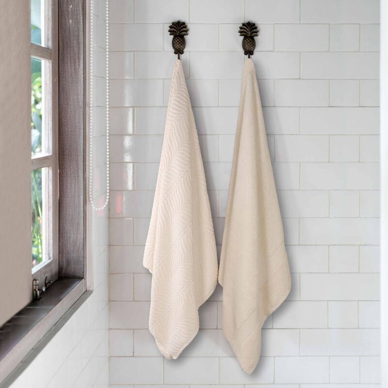 Plush Jacquard Cotton Bath Sheets Set of 2 for Spa-Like Experience image number 1