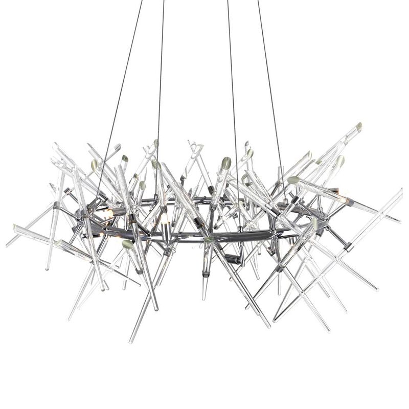 Icicle 12 Light Chandelier With Chrome Finish