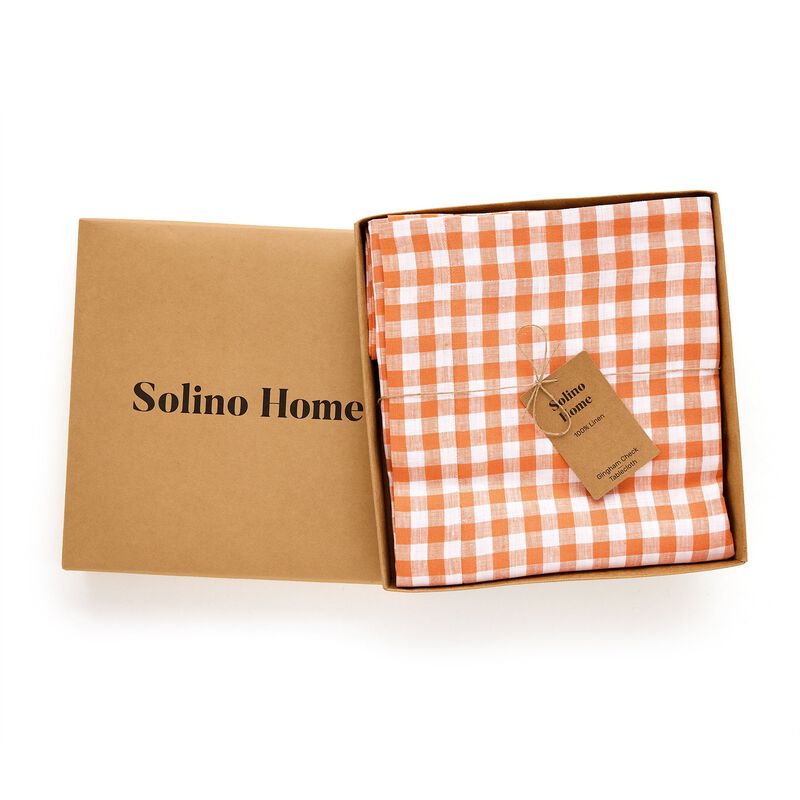 Linen Tablecloth - Gingham Check image number 4