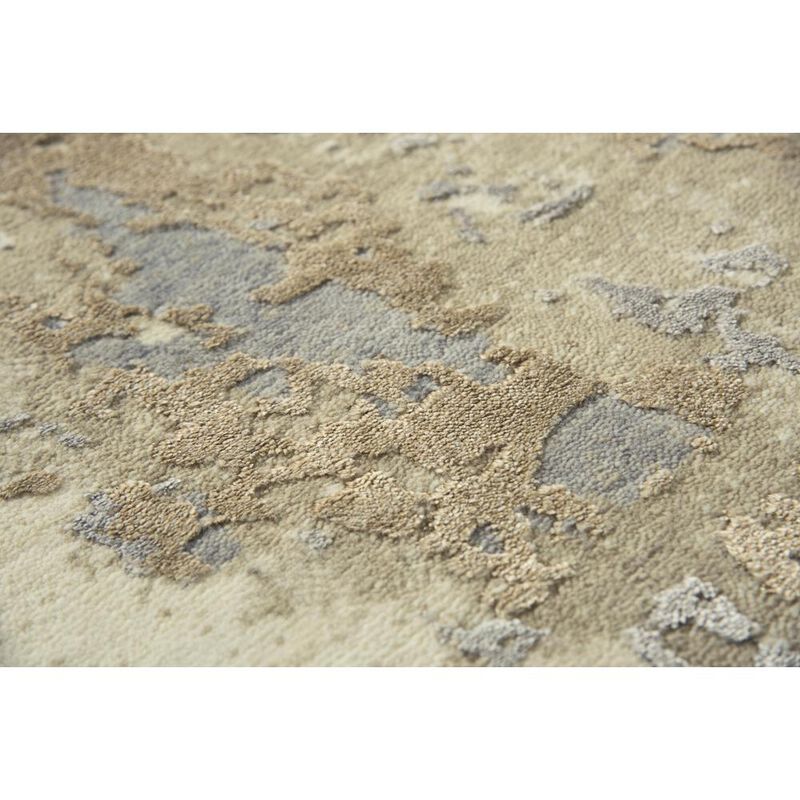 Hybrid Cut Pile Wool/ Tencel Rug, 5' x 8'