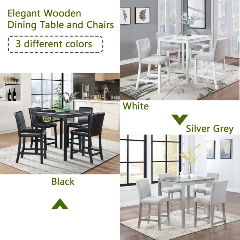 Zograk 5‑Piece Counter Height Dining Table Set image number 5