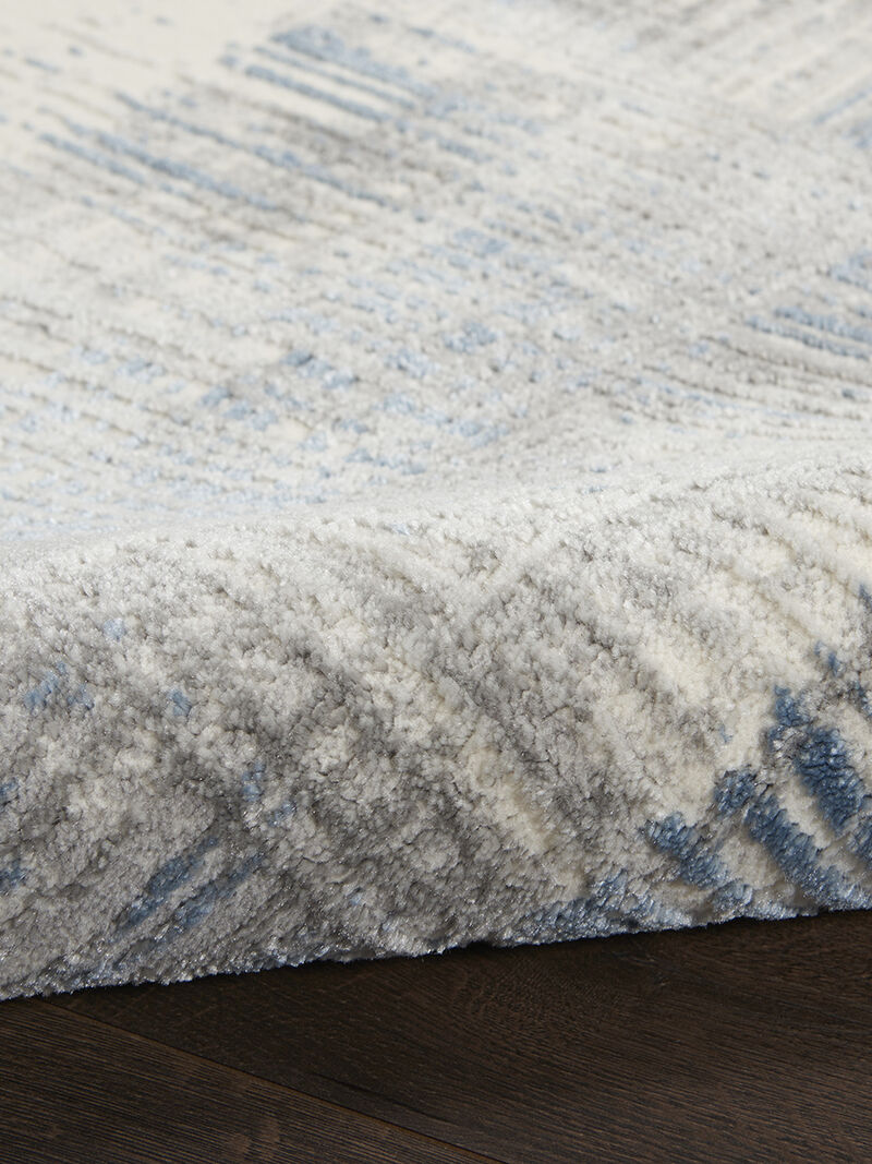 Solace SLA03 Ivory/Gray/Blue 5'3" x 7'3" Rug image number 4