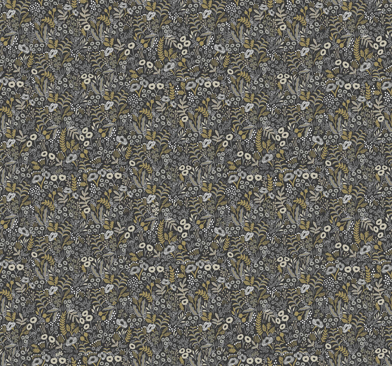 Tapestry Black & Beige Wallpaper