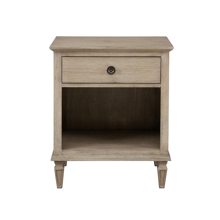 Gracie Mills Bolton French inspired Nightstand with Open Storage